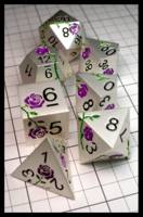 Dice : Dice - Metal Dice - DNDND Flower Silver with Purple - Amazon Apr 2024